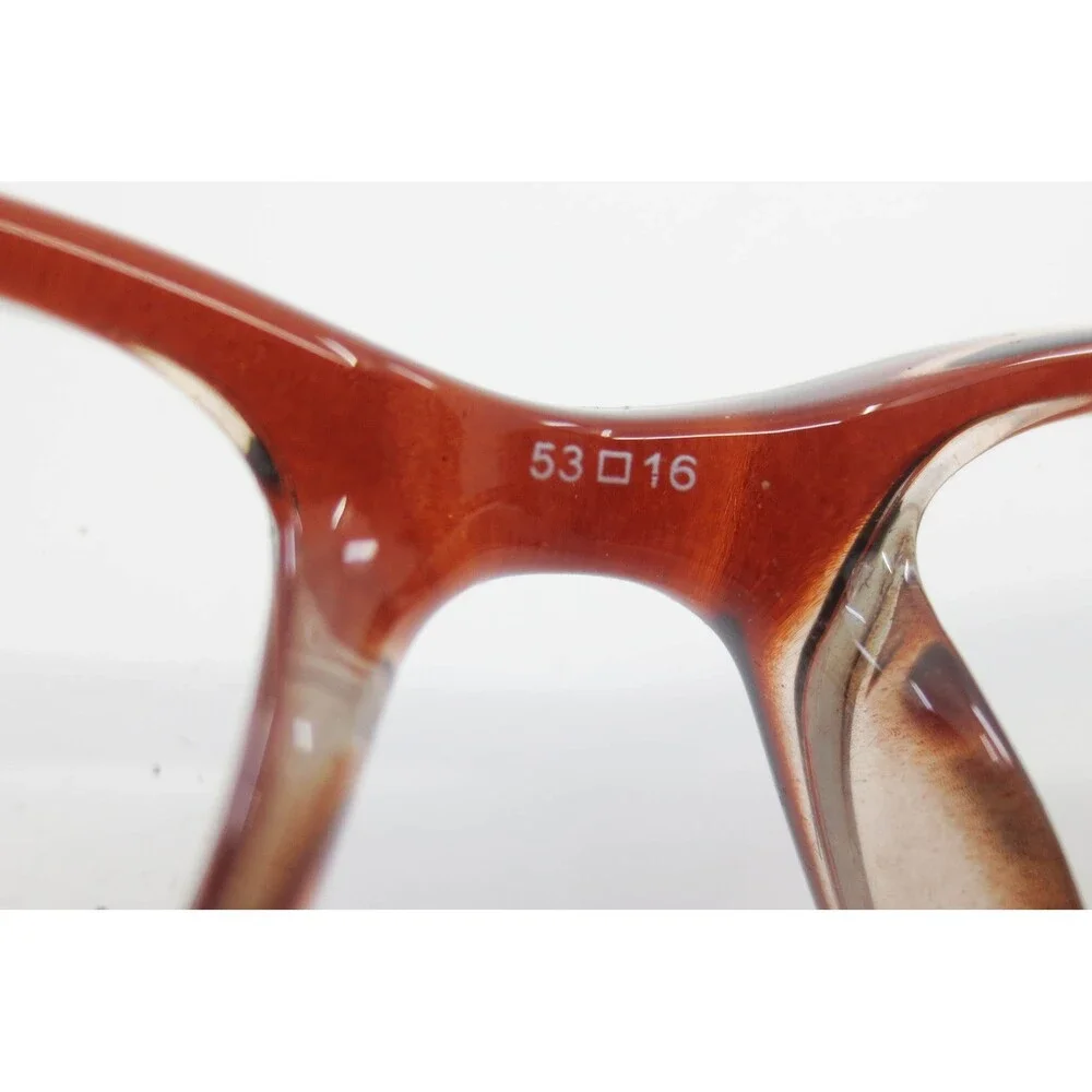 WP3001 BR Brown Rectangular Full Rim Eyeglass Frames 53-16-135 37951